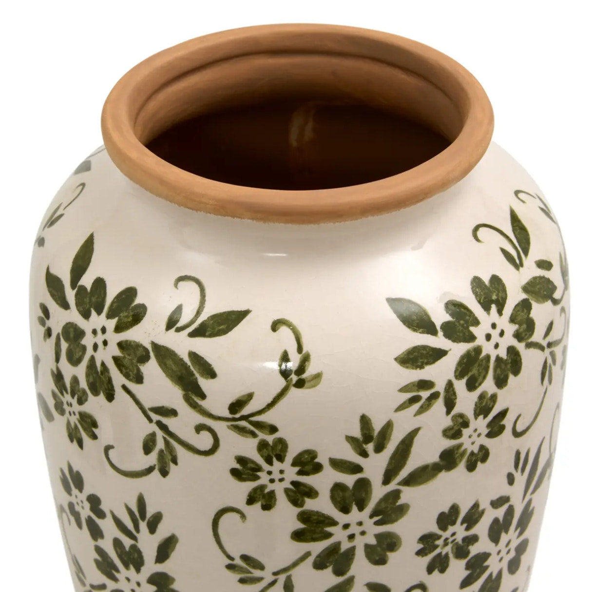 Vase en céramique Lisière H.19cm vert
