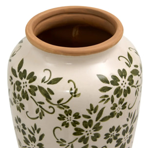 Vase en céramique Lisière H.19cm vert