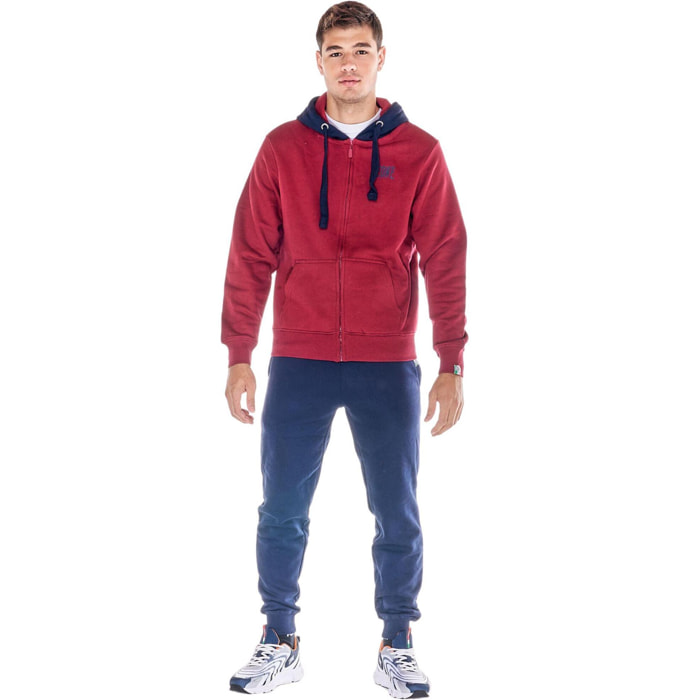 Tuta da uomo con cappuccio e zip Leone 1947 Apparel Vintage Small Logo