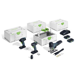 Kit Combo sans fil FESTOOL Montage - TID 18 + TXS 18 + PSC 420 + TB M 137 - 578026