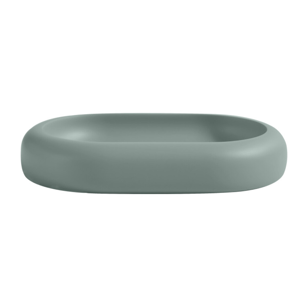 Porte-savon ZAC en polyresine – finition vert mate, design moderne