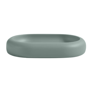 Porte-savon ZAC en polyresine – finition vert mate, design moderne