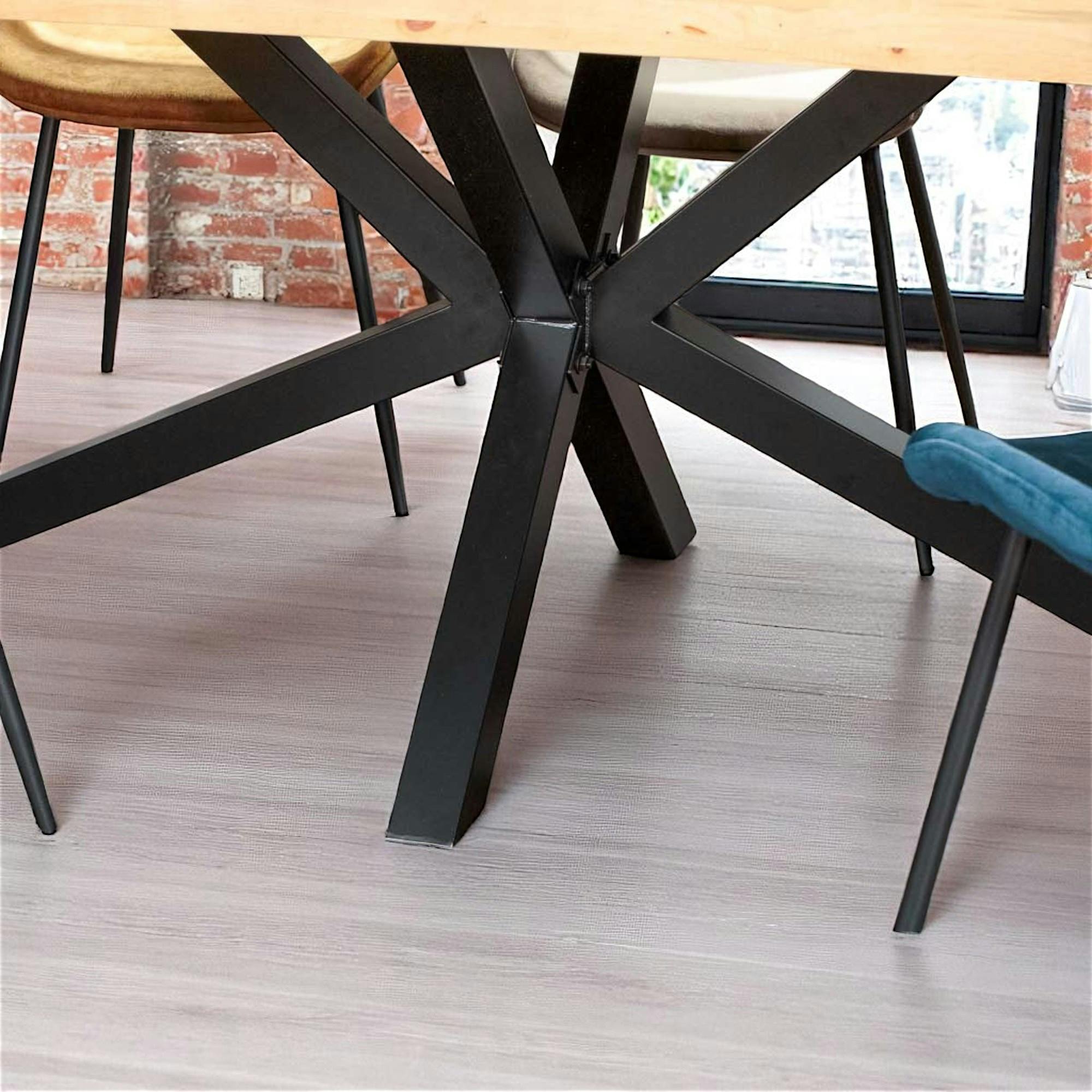 Table pied central bois recyclé 200 CANBERRA