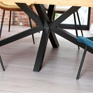 Table pied central bois recyclé 200 CANBERRA