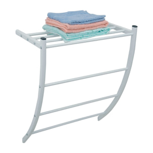 Soporte de pared para toallas en color Blanco de 49x23x38cm