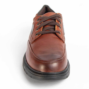 Zapato Oxford De Piel - Marron