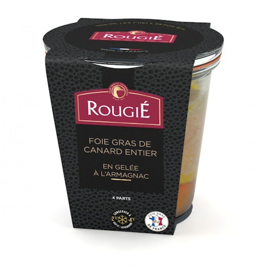 Foie gras de canard entier mi-cuit en gelée - 180g