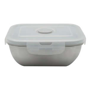 Set de 3 Lunch box inox 400 ml, 600 ml et 1000 ml compatible microonde avec couvercle Fackelmann