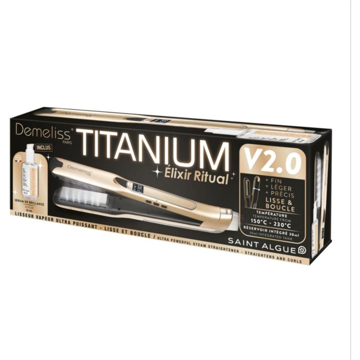 Lisseur vapeur SAINT ALGUE Titanium V2 Elixir Ritu