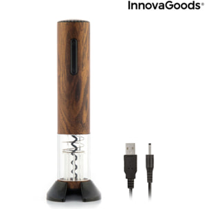 Tire-bouchon automatique  rechargeable  effet bois Corkout InnovaGoods
