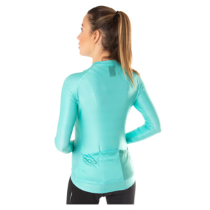 Maillot de manga larga ECOON modelo Tourmalet Women en color Turquesa