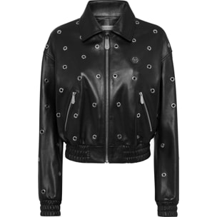 PHILIPP PLEIN Leather Bomber