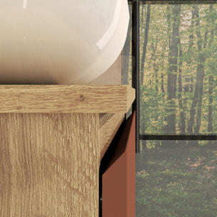 Ensemble de Salle de Bain Nia | Meuble Suspendu | 80 cm Scarlat | Deux Tiroirs |Lavabo sur Plan | Miroir non inclus | Meuble Monté | Alday