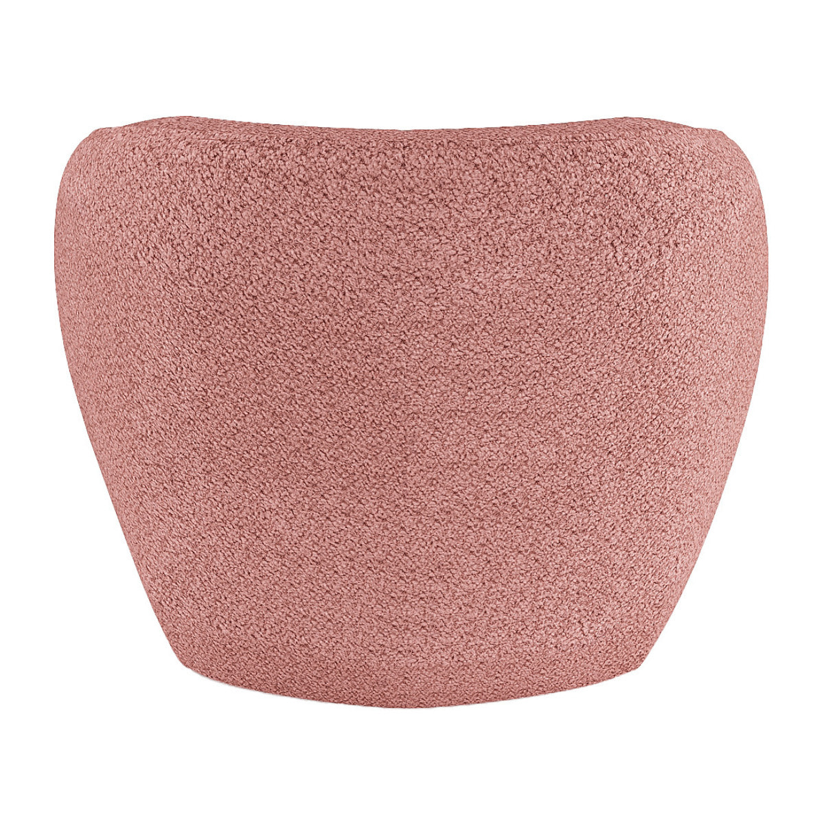 Fauteuil design bouclé rose