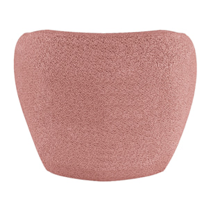 Fauteuil design bouclé rose