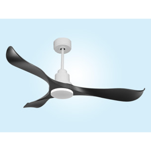 Ventilateur de plafond Réversible  Thermostat Wifi Moteur à courant continu Toits en pente Télécommande Adaptateur 2/3 Lames Hypersilence Mémoire Shopify Vendible (AUTOMATIQUE)