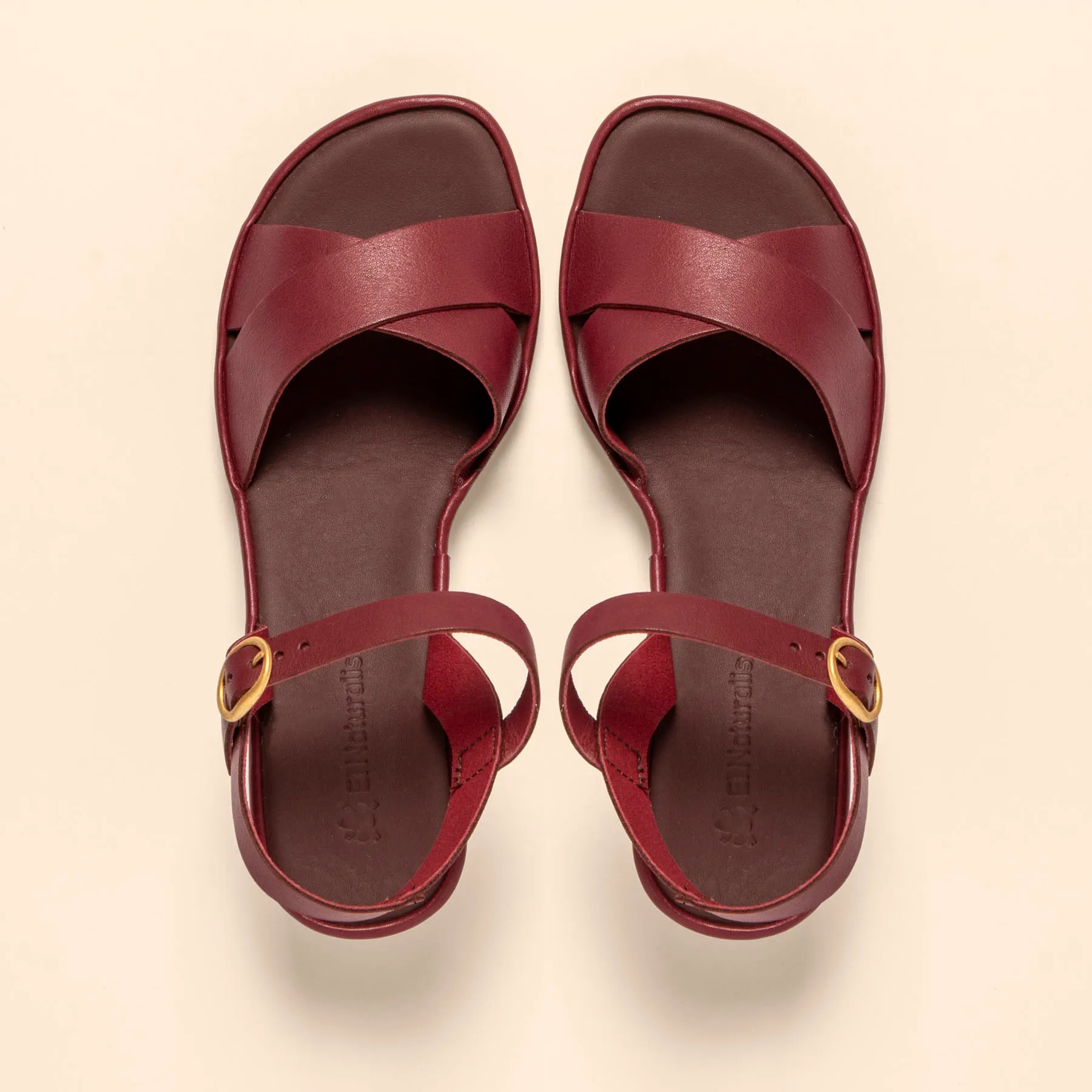 Sandalias con tacón N854 SOFT NAPPA BURDEOS/ GAIA color Burdeos