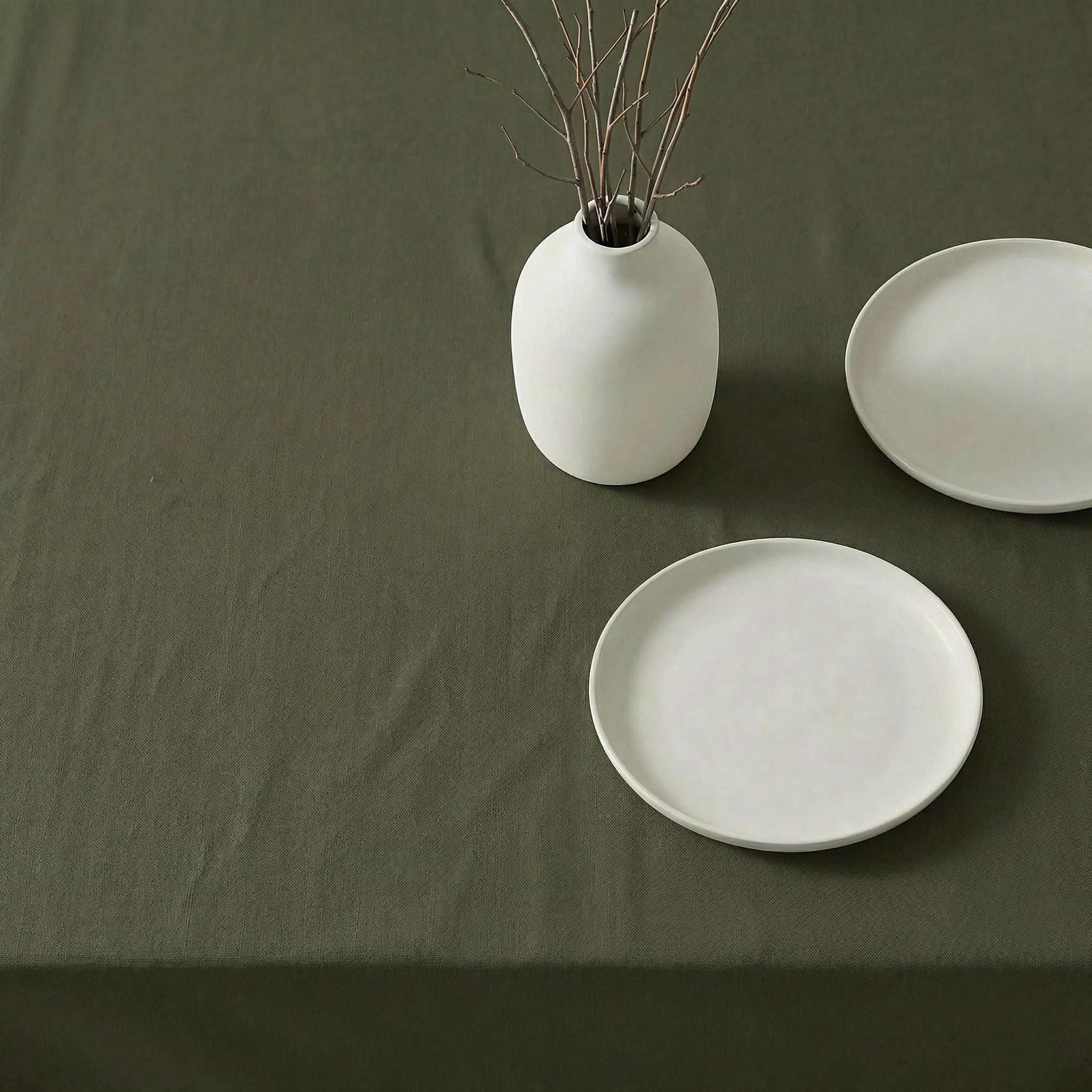 Nappe antitache au toucher tissu imperméable KAKI