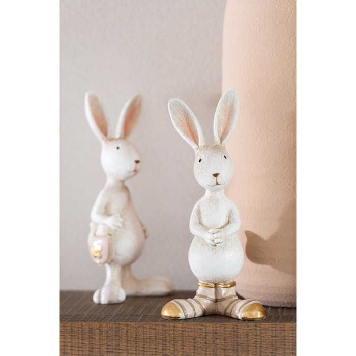 J-Line figurine Lapin Habillé - polyrésine - mix - 3 pcs