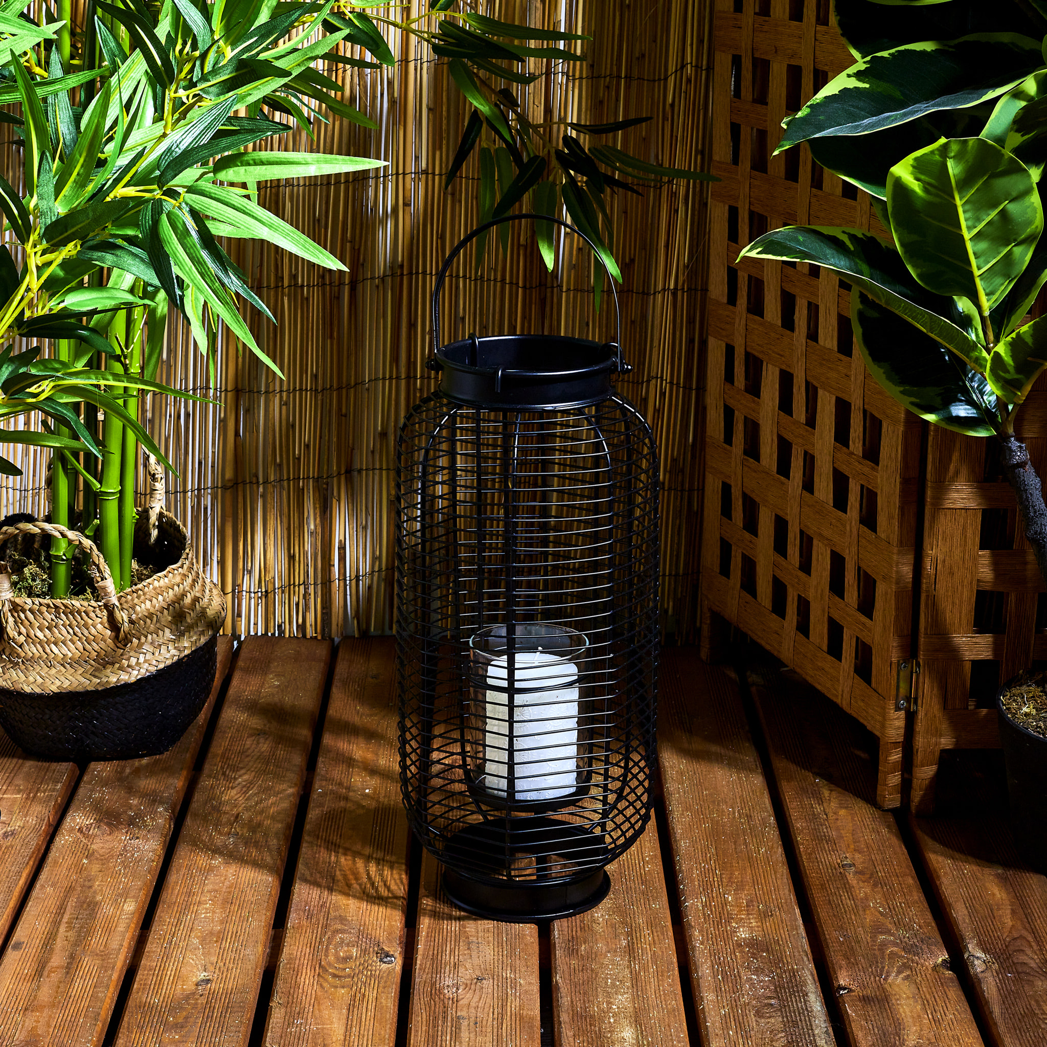 Lanterne En Metal Filaire H42.5cm