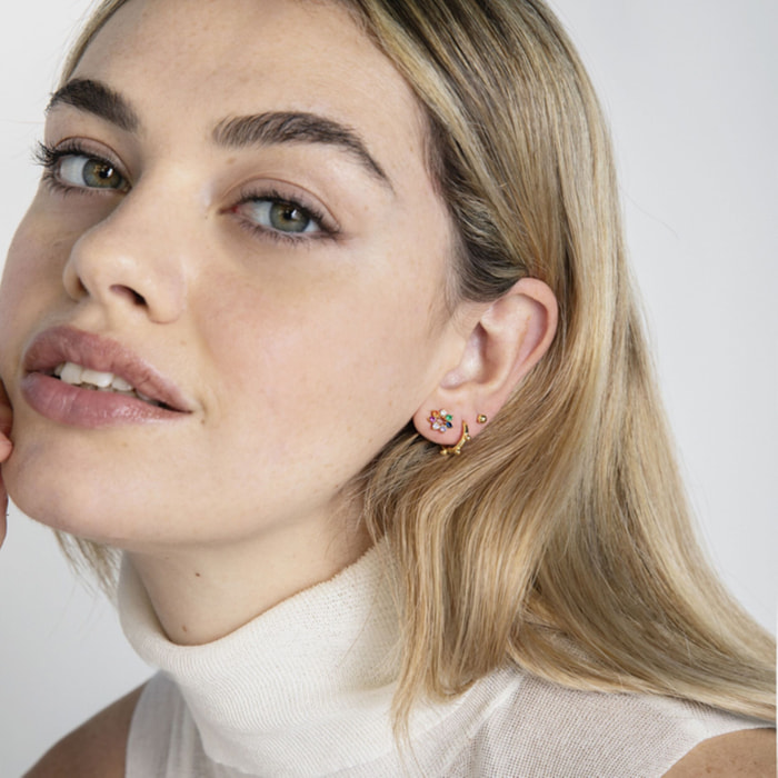 Pendientes Sywa acabado oro amarillo 18k