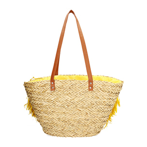 Bolso de playa grande amarillo