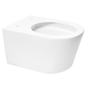 Pack WC sans bride Brevis, fixations invisibles + Abattant softclose slim + Bâti support Geberit UP100 + Plaque blanche