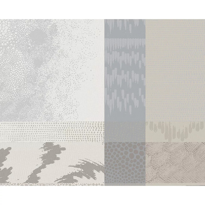 Set pur coton motif jacquard gris beige Mille matieres vapeur