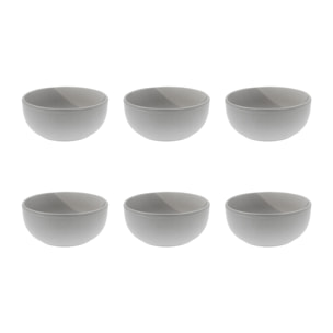 Lot de 6 bols médiums, TERRE DE SIENNE
