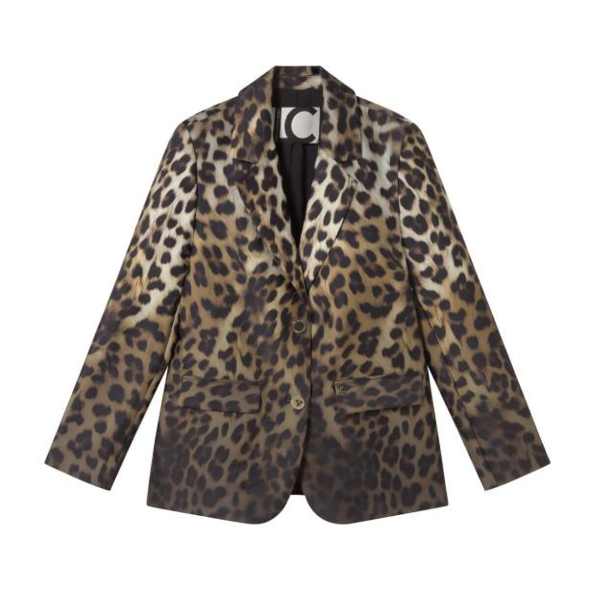 Blazer con stampa leopardata sfumata
