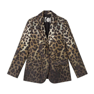 Blazer con stampa leopardata sfumata