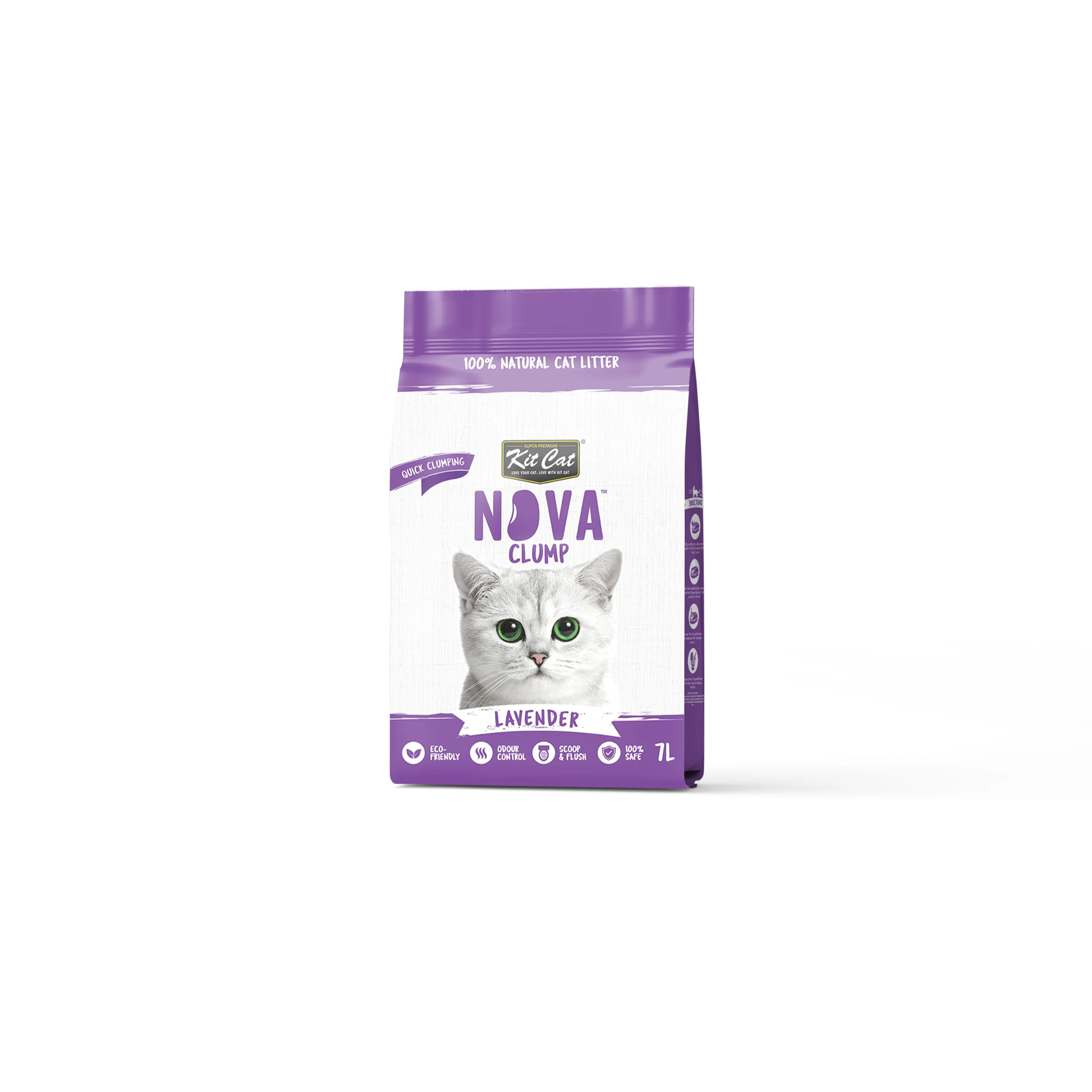 Kit Cat Arena Eco Nova - Lavender 7 L Arena para gatos