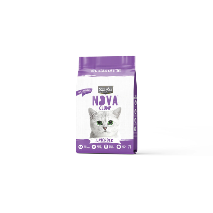 Kit Cat Arena Eco Nova - Lavender 7 L Arena para gatos