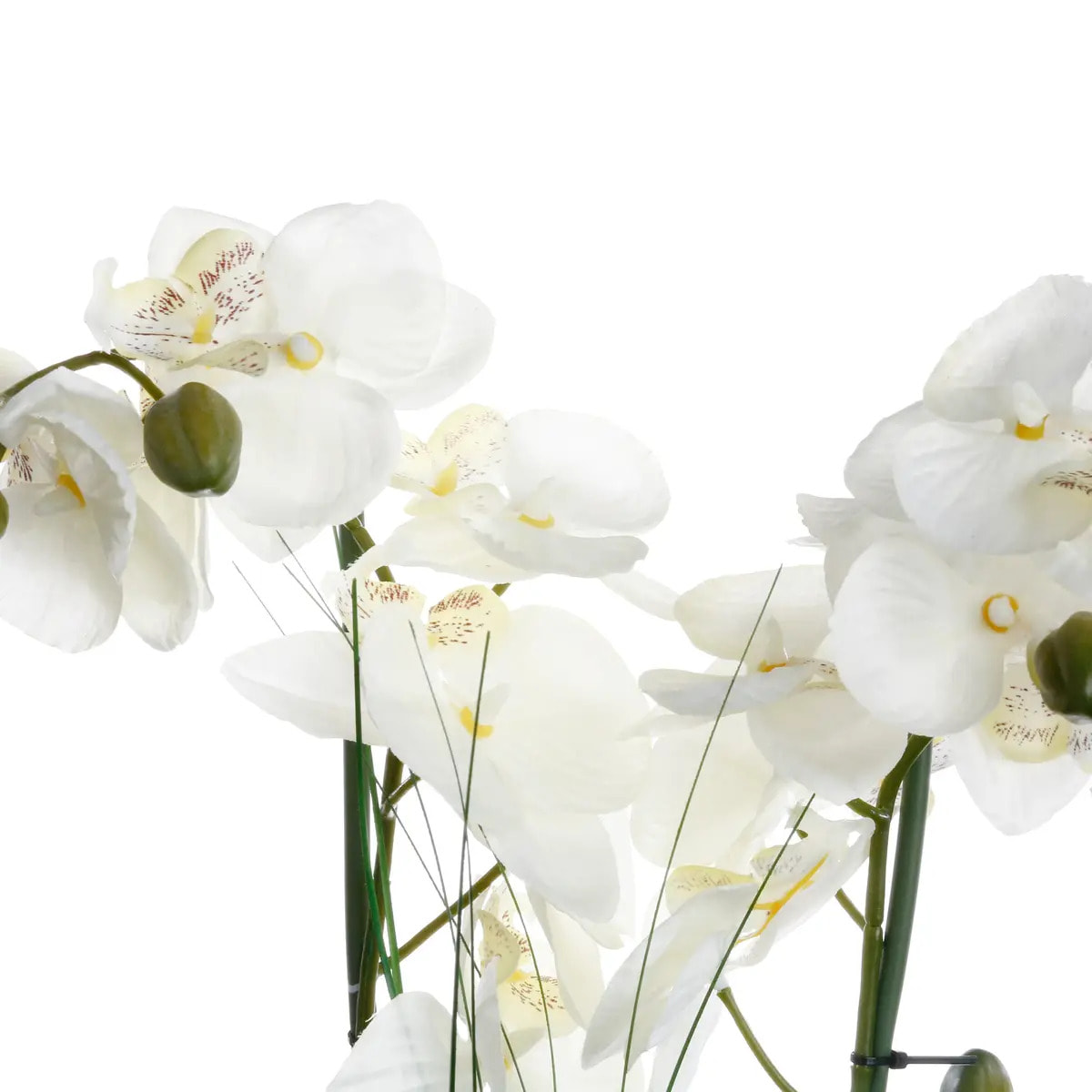 Orchidée artificielle vase céramique blanc H53cm