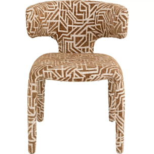Chaise Tobi Maze marron Kare Design