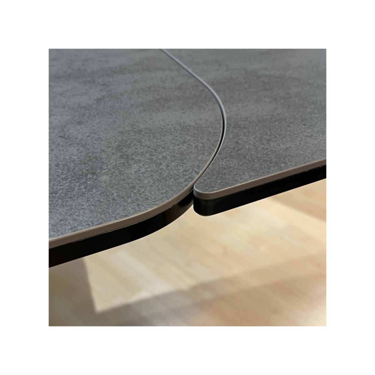 Table extensible 200 à 300 cm céramique gris pieds incurvés - MILANO