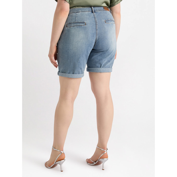 Fiorella Rubino - pantalones cortos de mezclilla - Light - blue