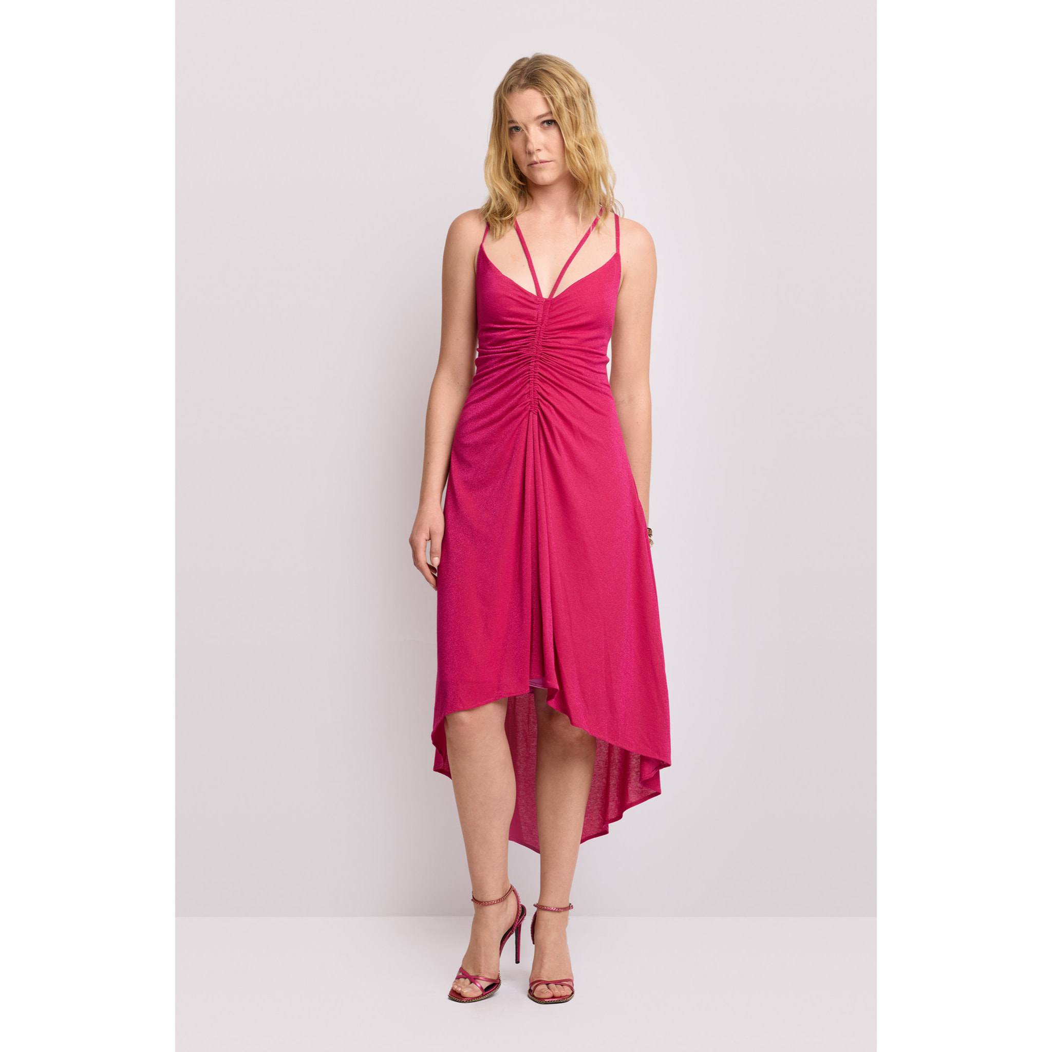 Kocca - Abito asimmetrico in lurex Donna