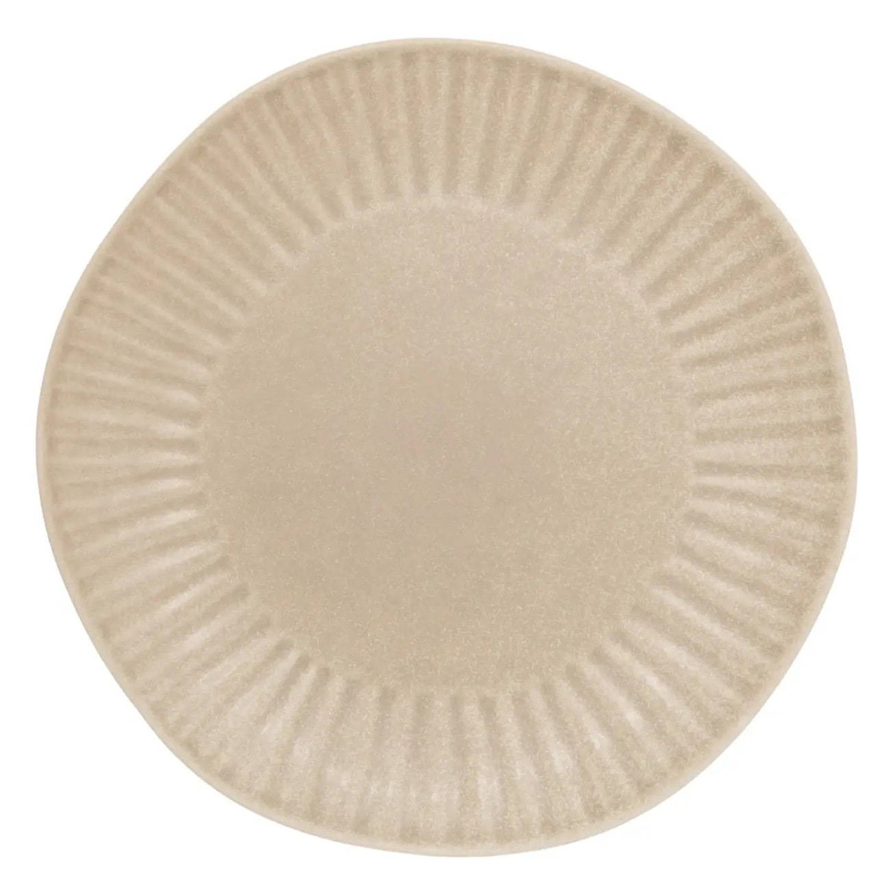 Lot de 4 Assiette dessert Nyero ronde D.21,m beige