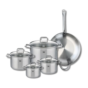 Set de 1 Poêle de cuisson 32 cm et 4 faitouts Elo Profi Citrin