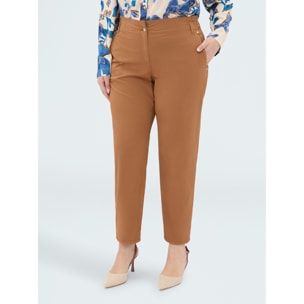 Fiorella Rubino - Pantaloni Balloon in misto cotone - Marrone