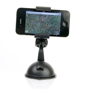 DAM Supporto da Auto a Ventosa con Morsetto Universale 10x7x12 Cm. Colore nero