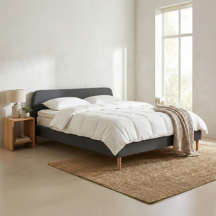 Lit adulte avec tête de lit et sommier - GABY