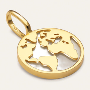 Charm Mundo Nácar Baño Oro