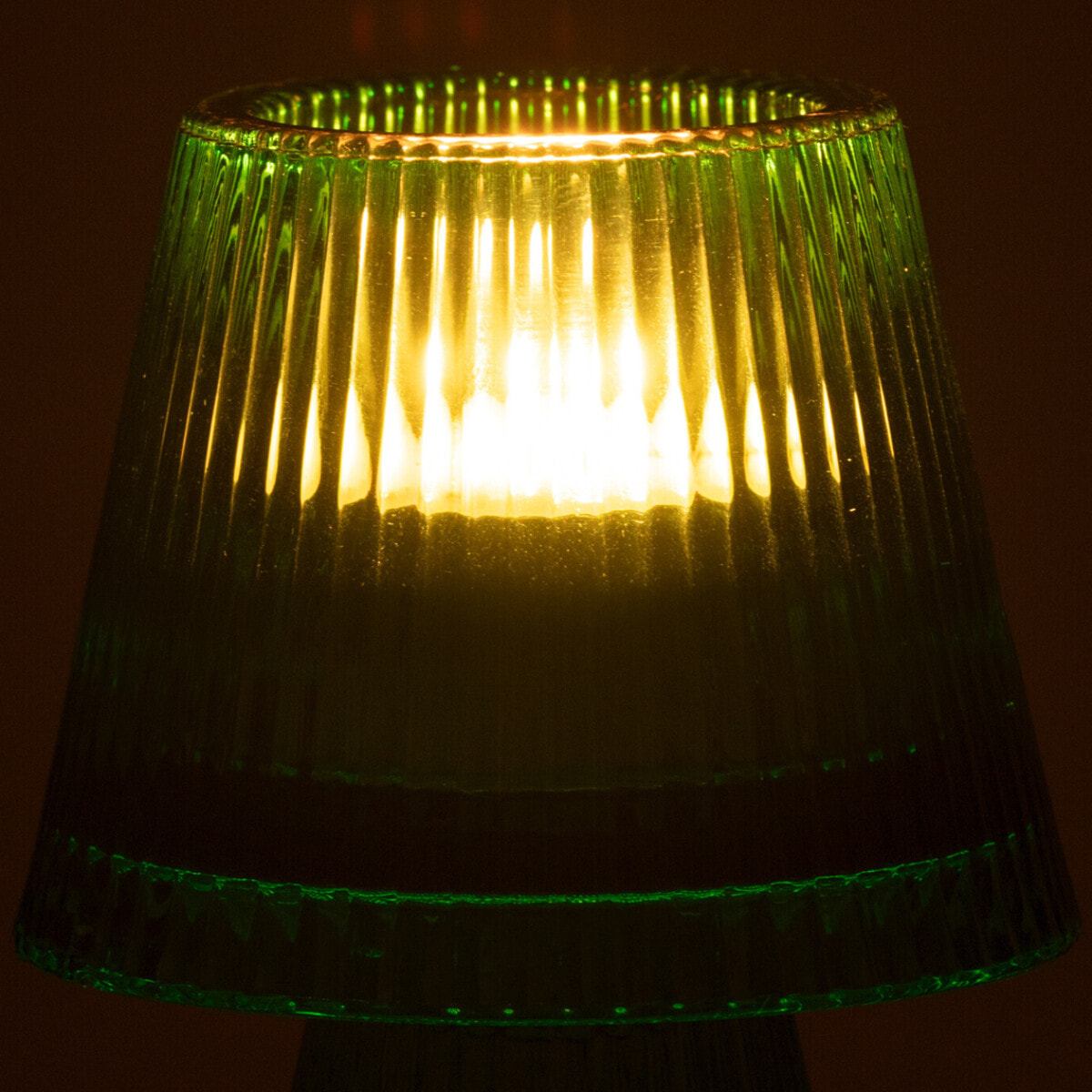 J-Line bougeoir Chapeau - verre - vert