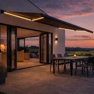 OITIS Store banne LED motorisé 4 x 3 m gris