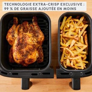 Friteuse sans huile MOULINEX Easy fry Dual XXL 8,3L EZ901N20