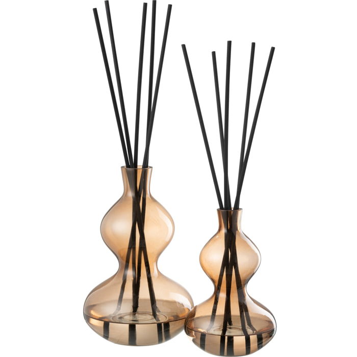 J-Line Bâtonnets parfumés Nordic Vetiver Verre Ambre Large