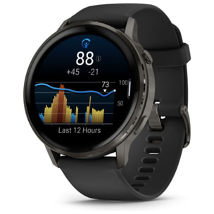 Montre sport GARMIN Venu 4 Noir/Gris Silicone noir 45mm