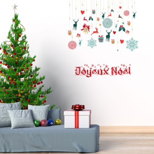 Sticker Noël décoration joyeux noël - Autocollants stickers adhésifs noël - décoration fêtes